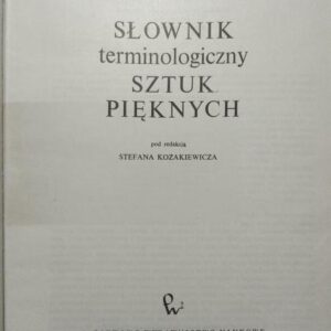 Stefan Kozakiewicz, Terminological Dictionary of Fine Arts
