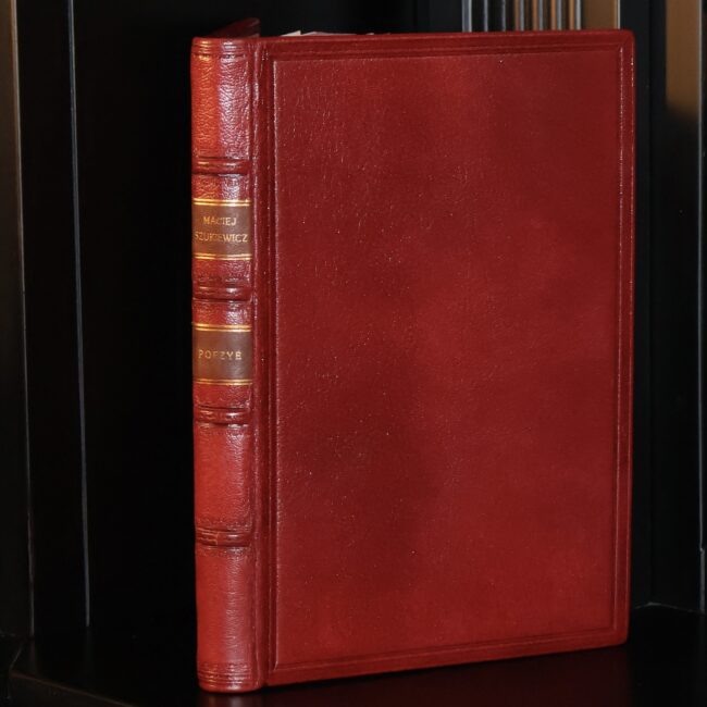 Maciej Szukiewicz, Poezye [1901]. Książka skórzana.