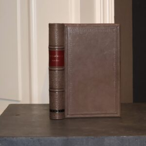 MIŁOSZ CZESŁAW, POEZJE, [1981]. Oprawa skórzana, bibliofilska, książka skórzana.