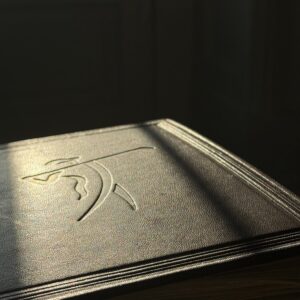 LEATHER GOLF NOTEBOOK. Bound by hand in leather in the bindery of the Polish Antiquary 