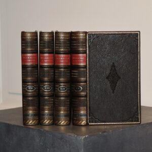 BARRUEL AUGUSTIN, HELWIENKI, CZYLI LISTY PROWINCYALNO FILOZOFICZNE. T. I–IV [1817]. Oprawa skórzana wykonana ręcznie w introligatorni Antykwariatu Polskiego.