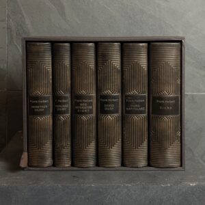 Frank Herbert – Diuna. Komplet 6 tomów (Phantom Press, 1992–1993) w artystycznej oprawie skórzanej z futerałem