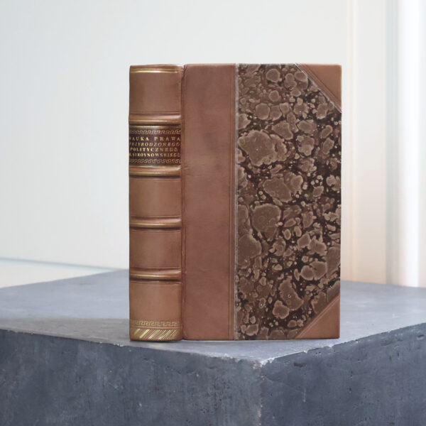 Hieronim Stroynowski, *The Study of Natural Law*, Vilnius 1805, in a half-leather binding with marbled paper, Antykwariat Polski