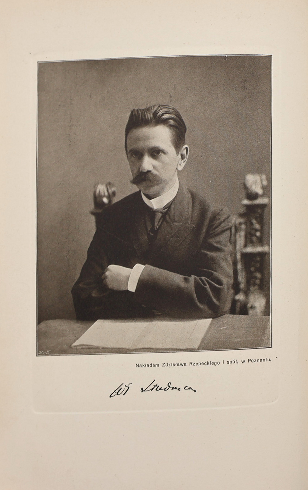 Frontispiece with a portrait and caption by Władysław Studnicki, *The Polish Cause*, 1910